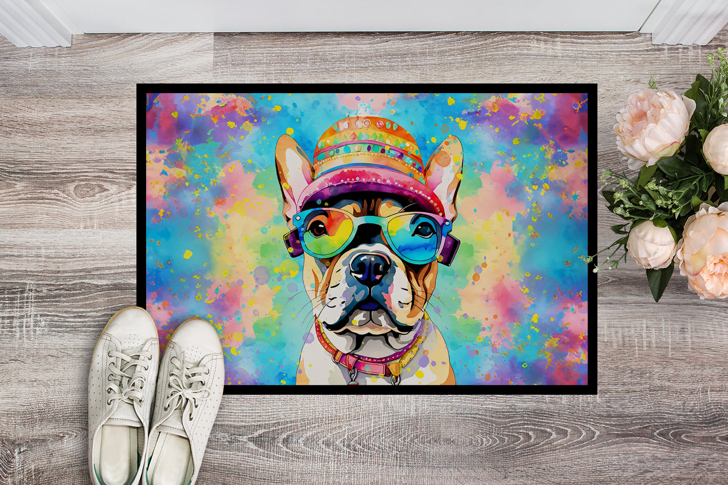 French Bulldog Hippie Dawg Doormat