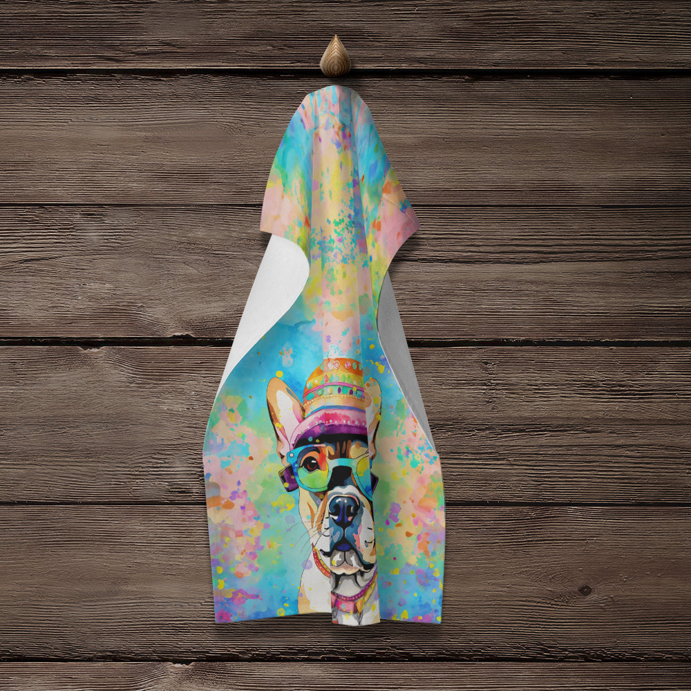 French Bulldog Hippie Dawg Kitchen Towel