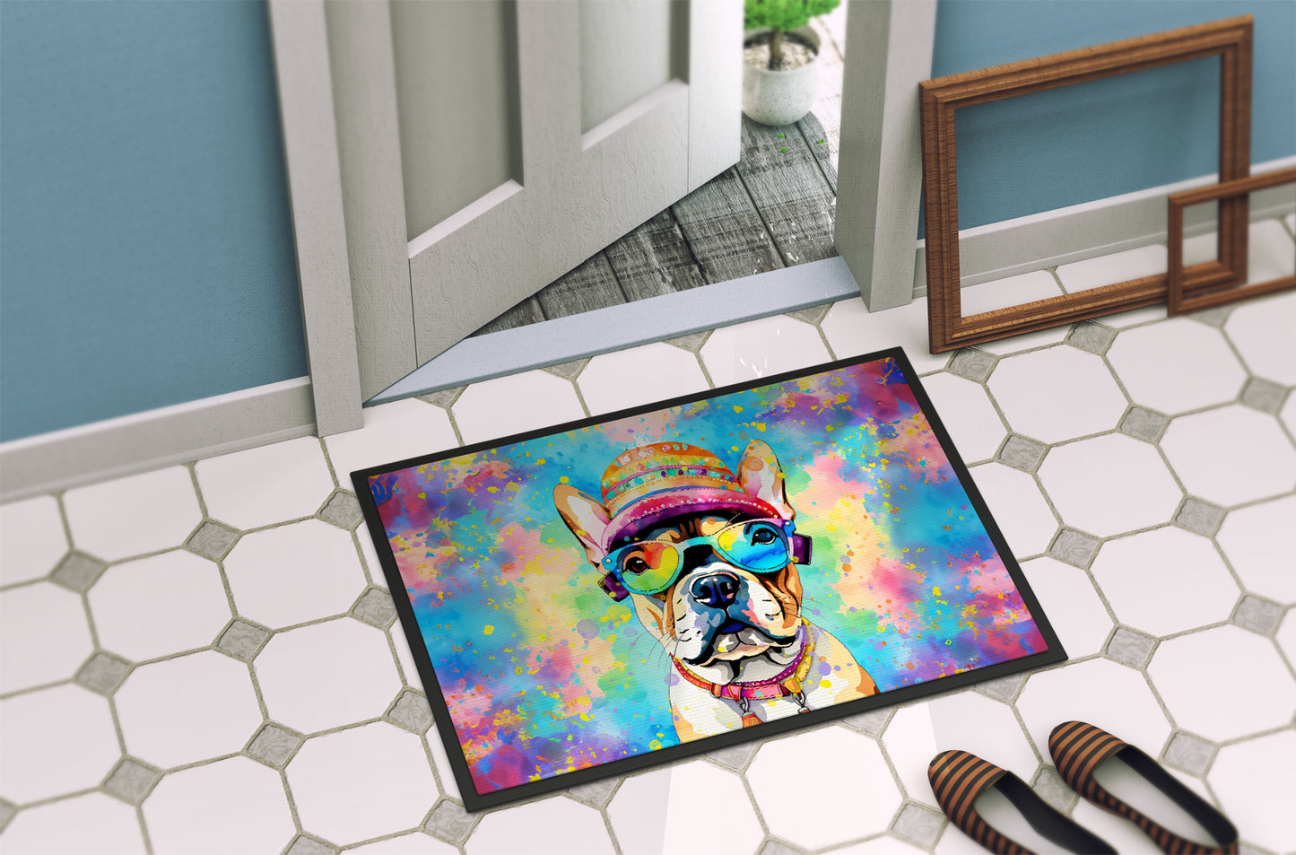 French Bulldog Hippie Dawg Doormat