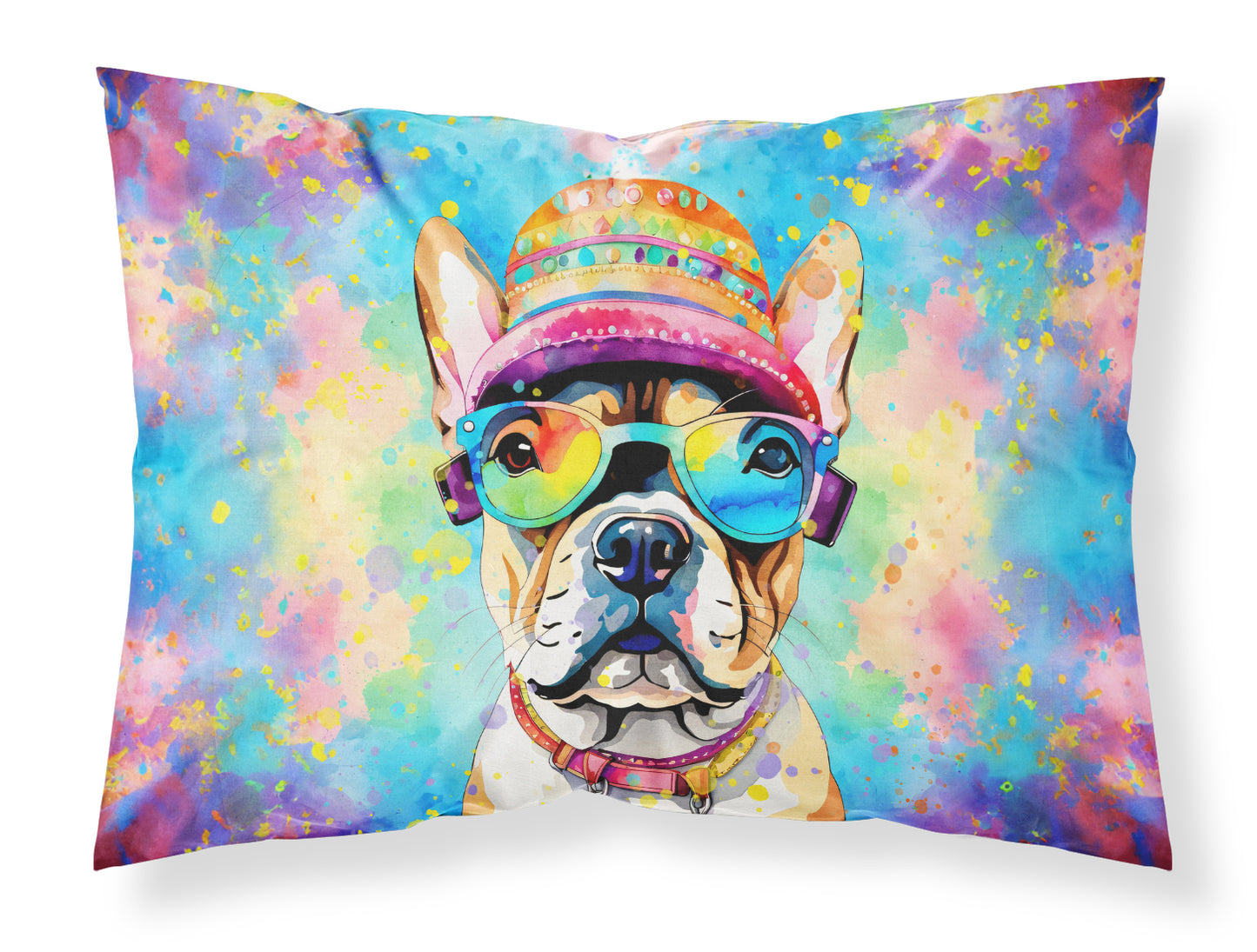 Buy this French Bulldog Hippie Dawg Standard Pillowcase