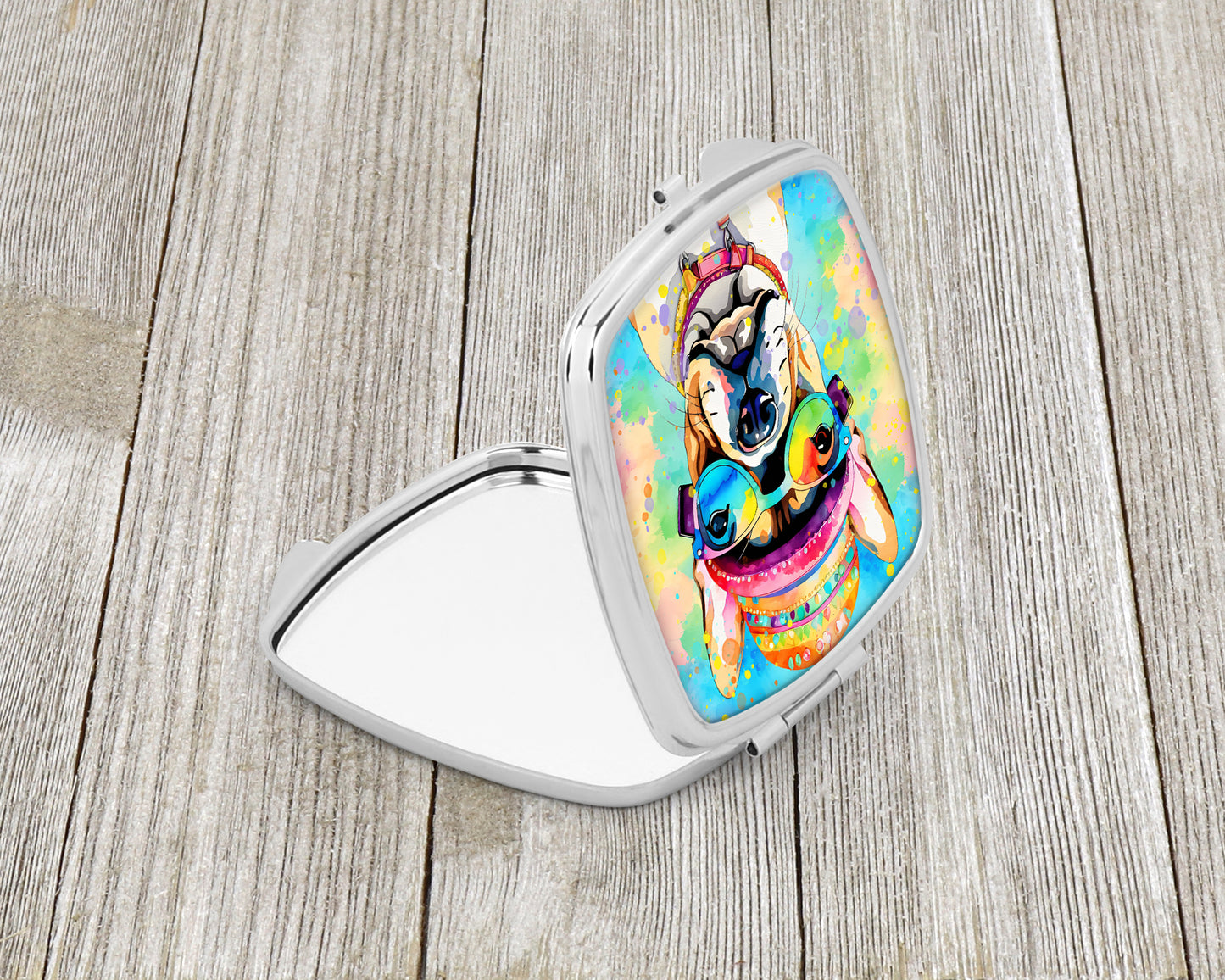 French Bulldog Hippie Dawg Compact Mirror