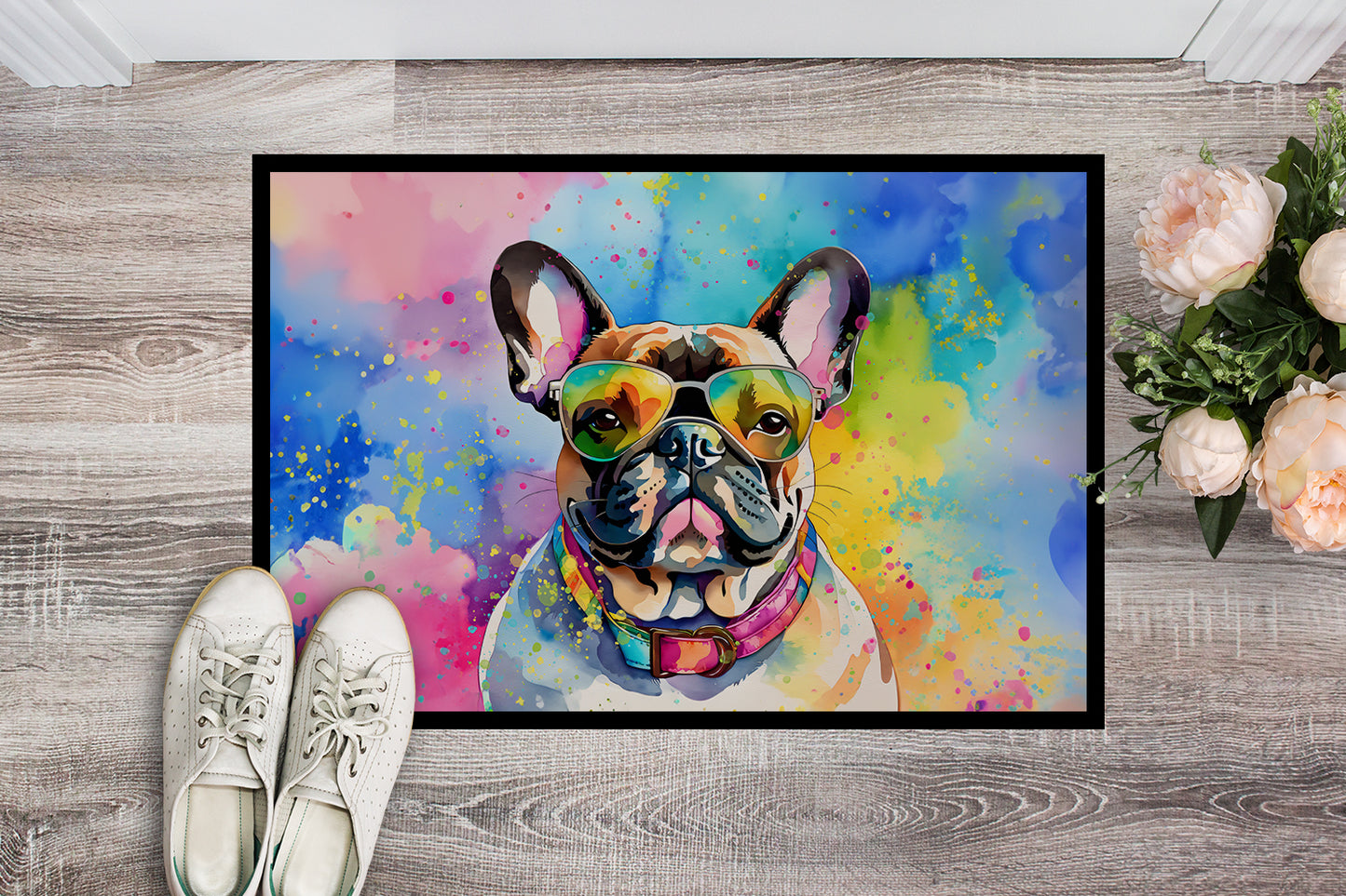 French Bulldog Hippie Dawg Doormat