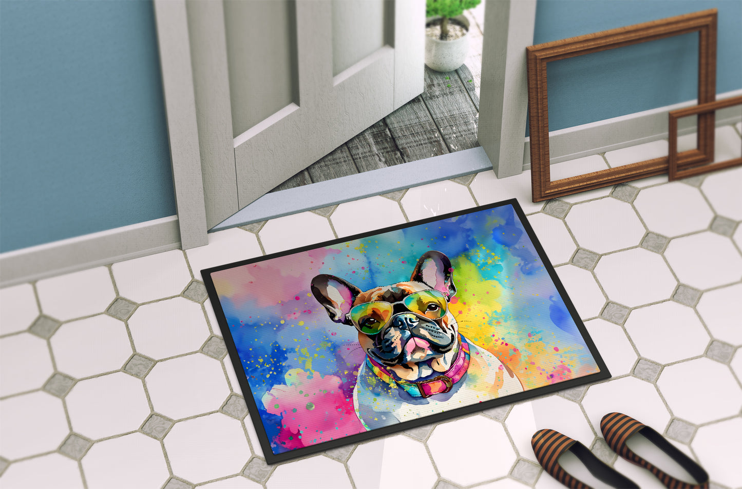 French Bulldog Hippie Dawg Doormat