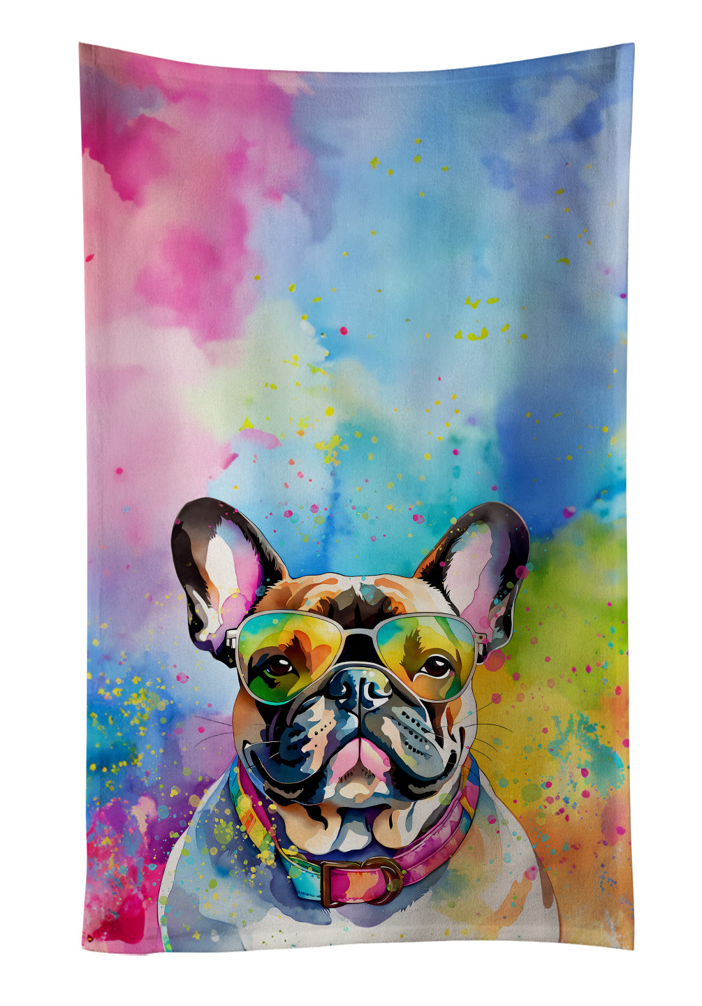 Buy this French Bulldog Hippie Dawg Kitchen Towel