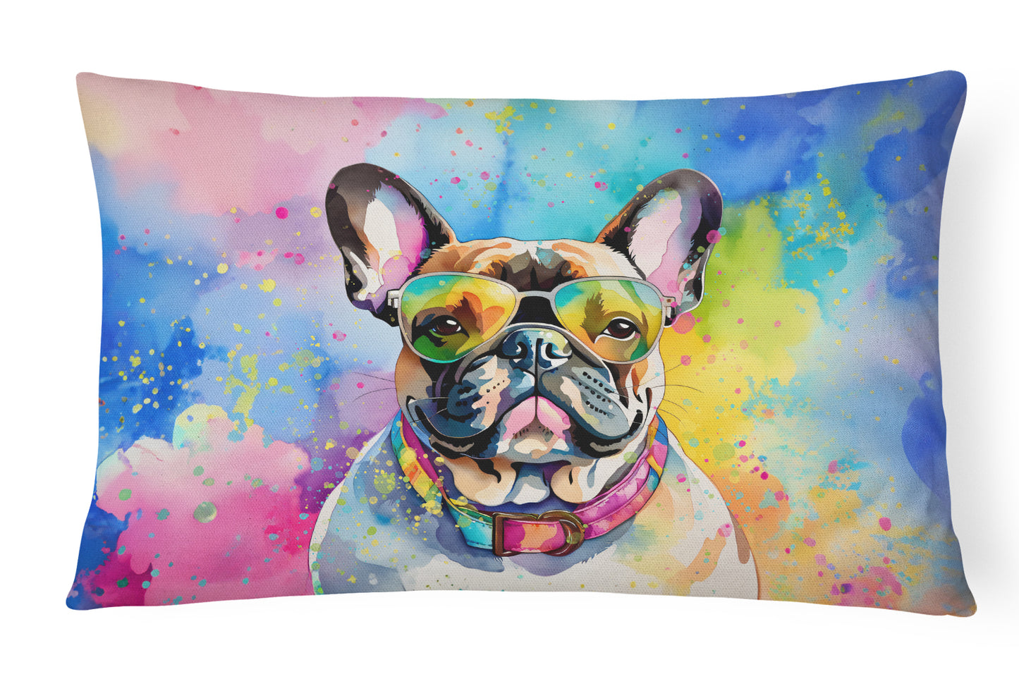 Buy this French Bulldog Hippie Dawg Throw Pillow