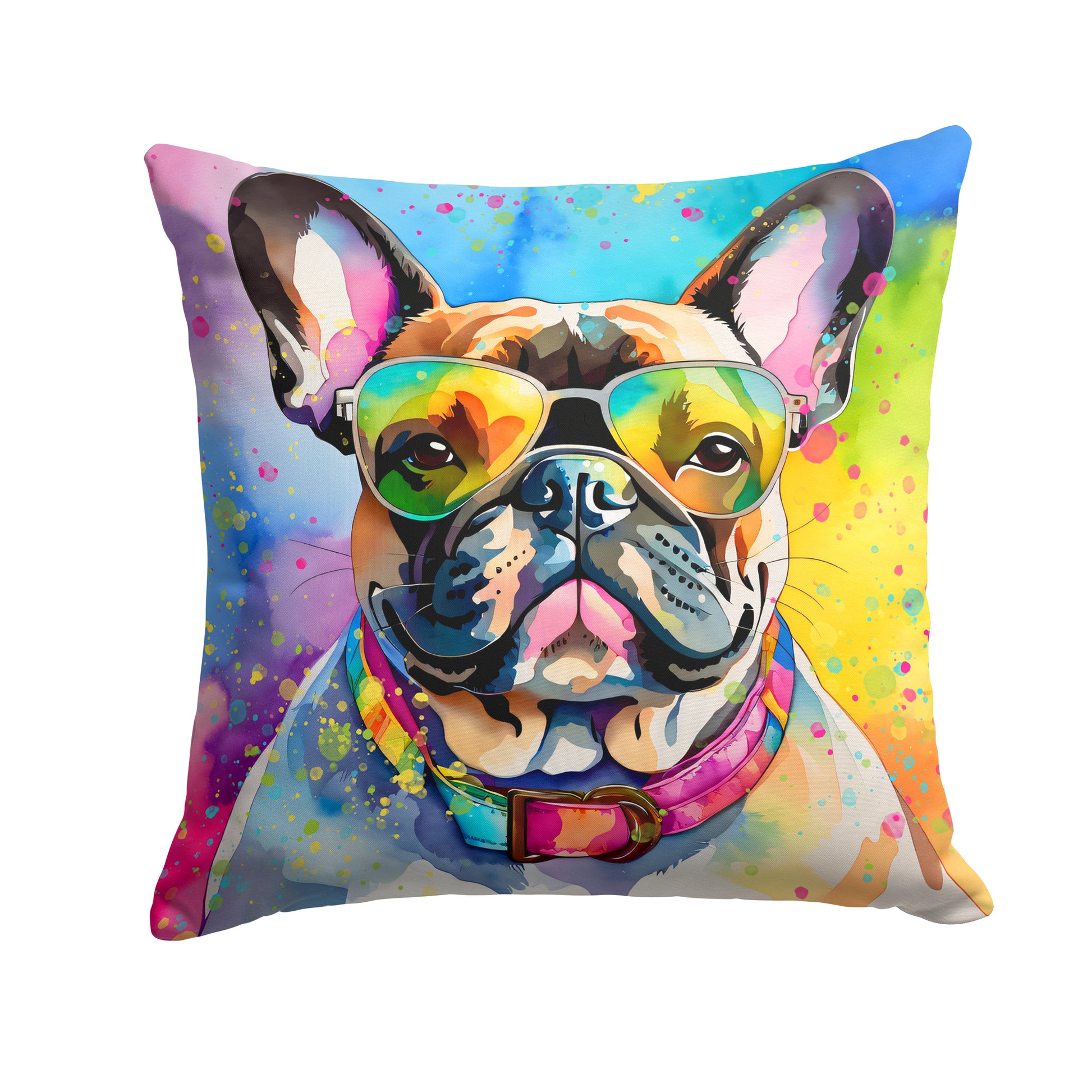 Buy this French Bulldog Hippie Dawg Throw Pillow