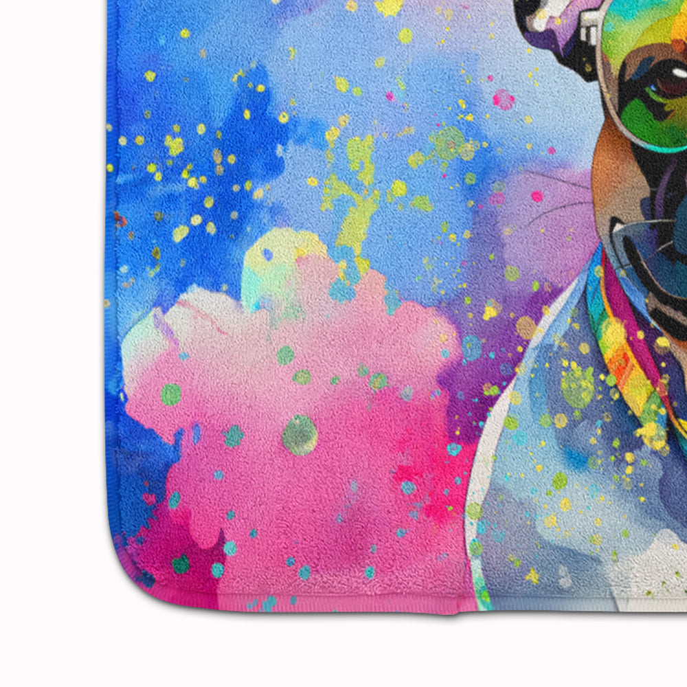 French Bulldog Hippie Dawg Memory Foam Kitchen Mat