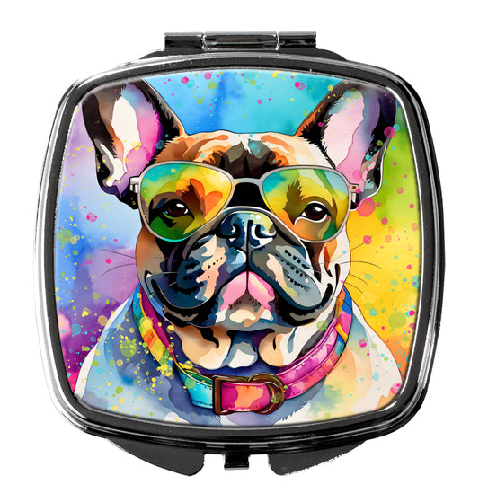 Buy this French Bulldog Hippie Dawg Compact Mirror