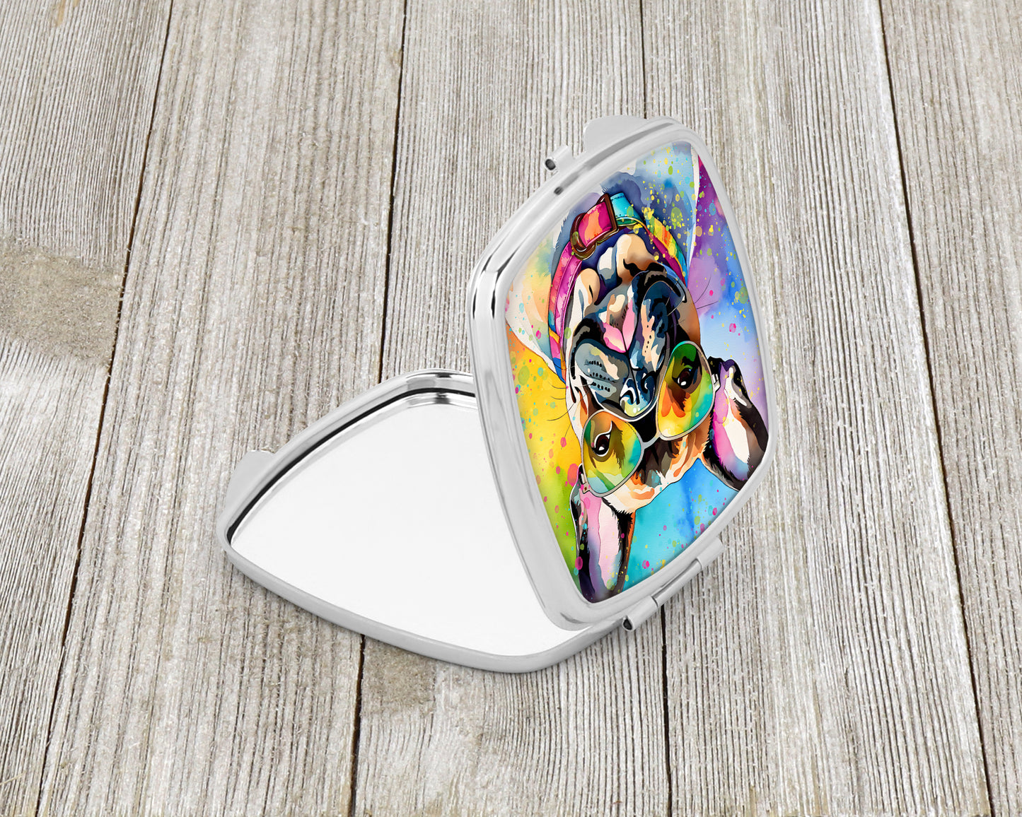 French Bulldog Hippie Dawg Compact Mirror