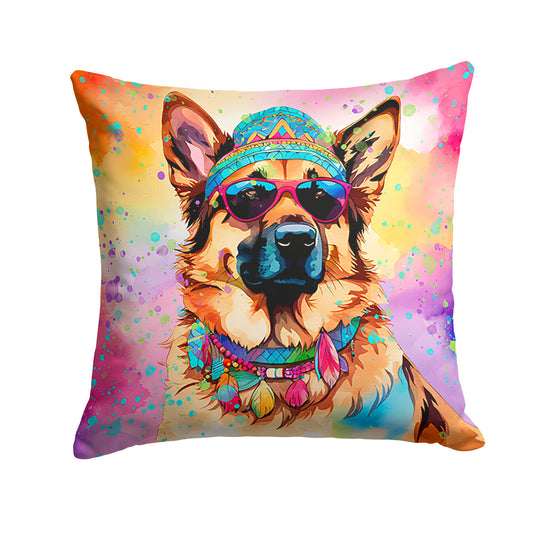 Buy this German Shepherd Hippie Dawg Throw Pillow