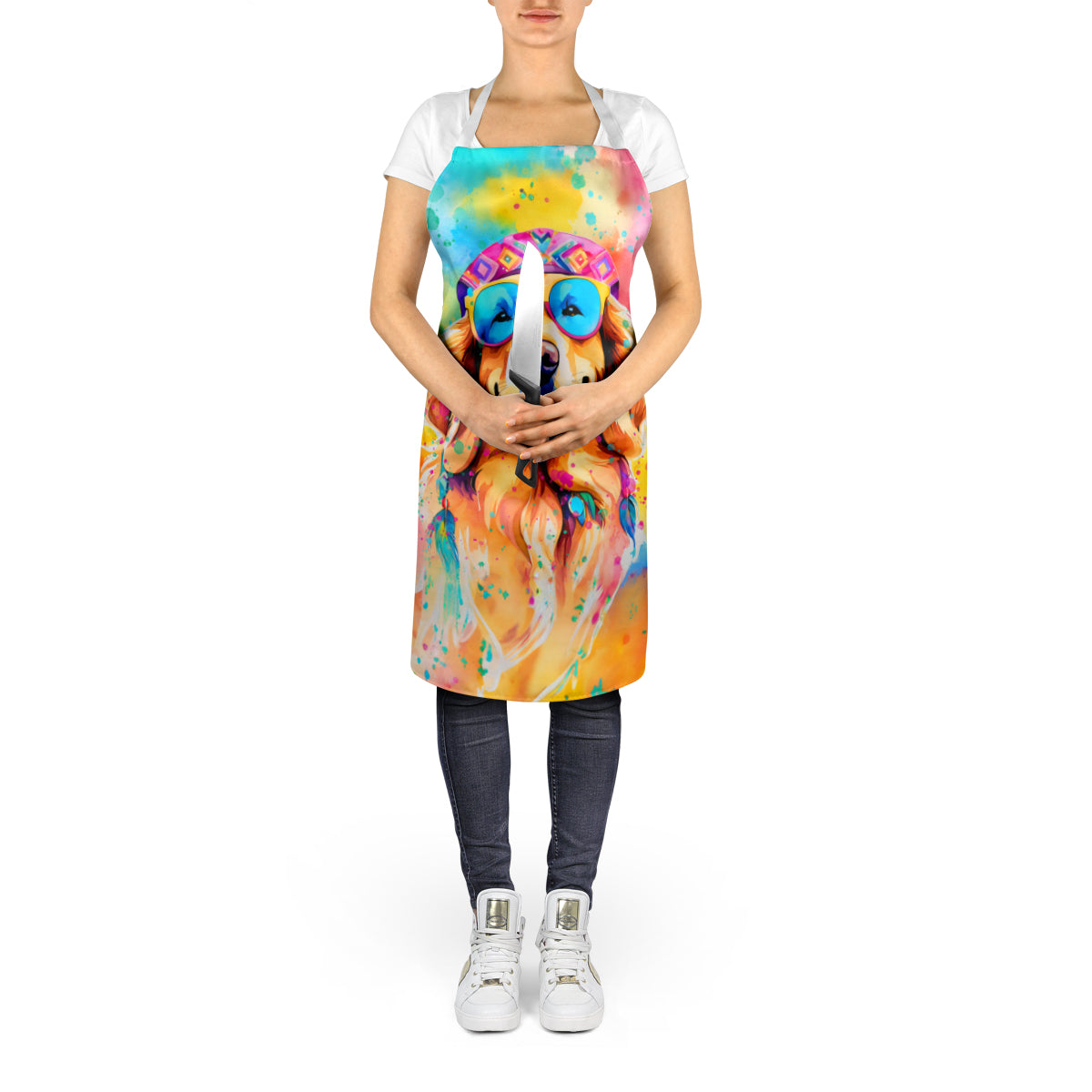 Golden Retriever Hippie Dawg Apron