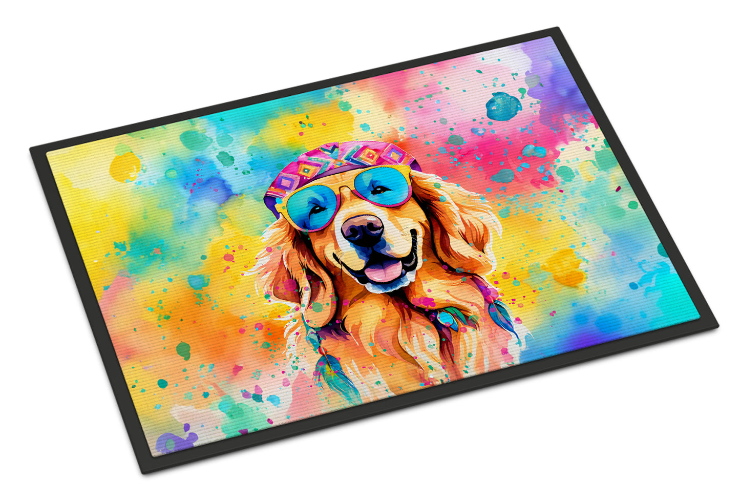 Buy this Golden Retriever Hippie Dawg Doormat