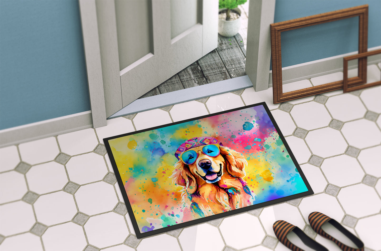 Golden Retriever Hippie Dawg Doormat