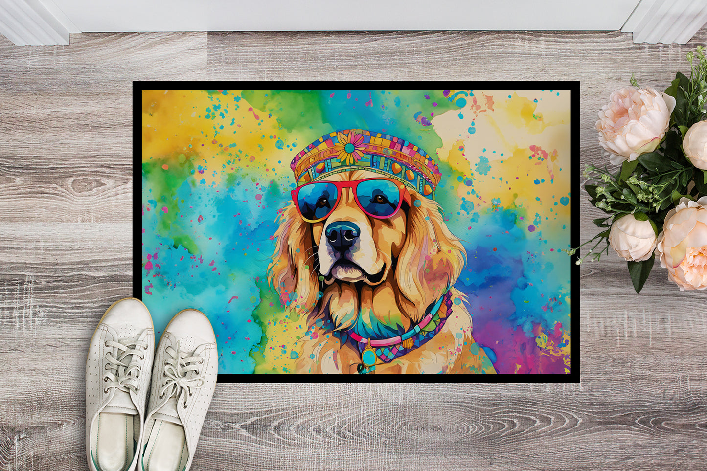 Golden Retriever Hippie Dawg Doormat