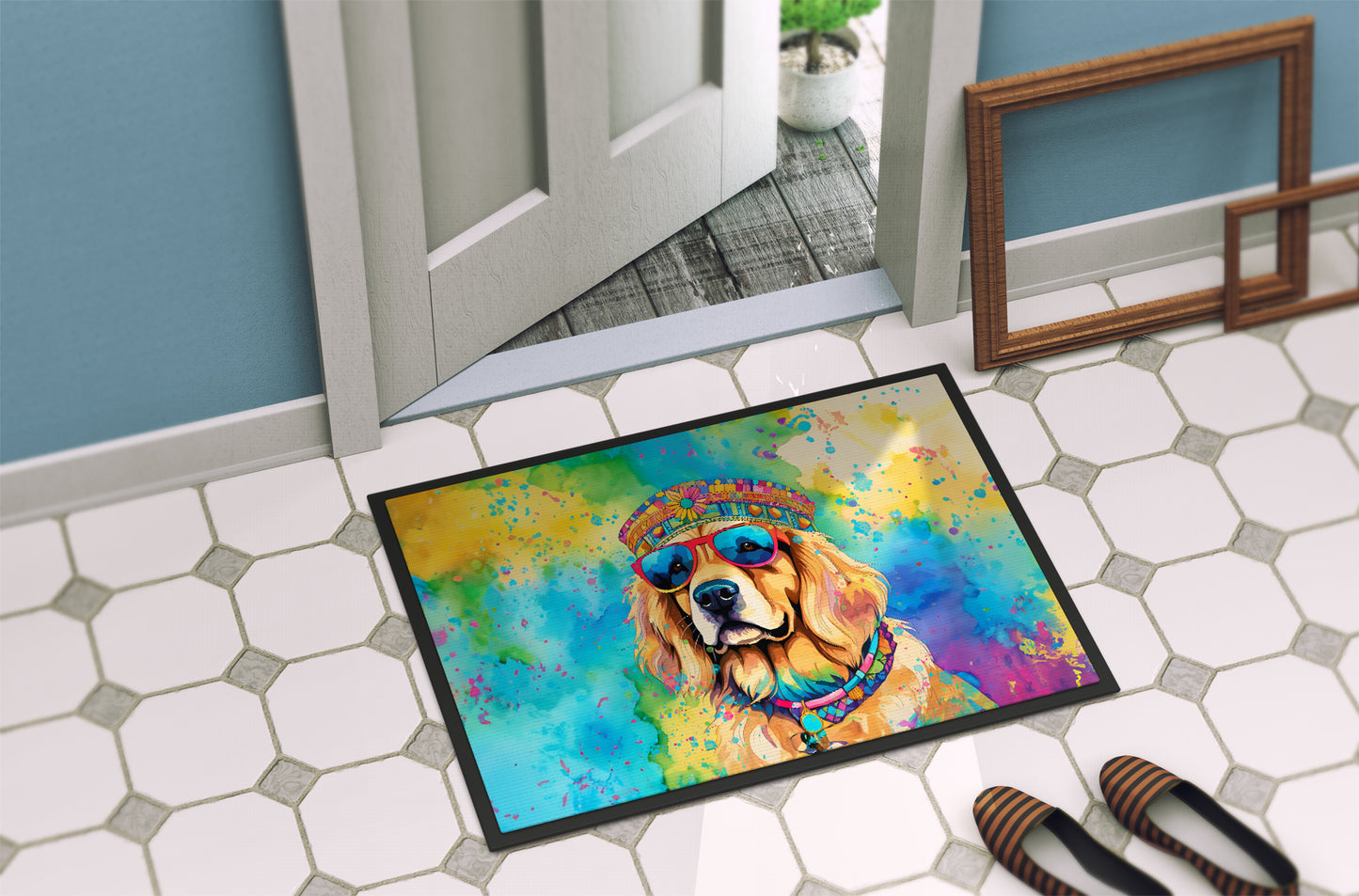 Golden Retriever Hippie Dawg Doormat