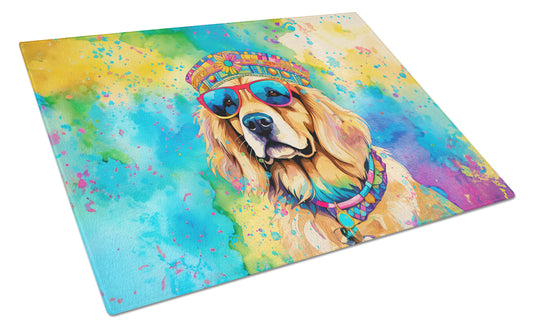 Buy this Golden Retriever Hippie Dawg Glass Cutting Board