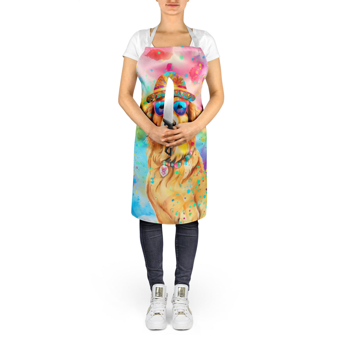 Golden Retriever Hippie Dawg Apron