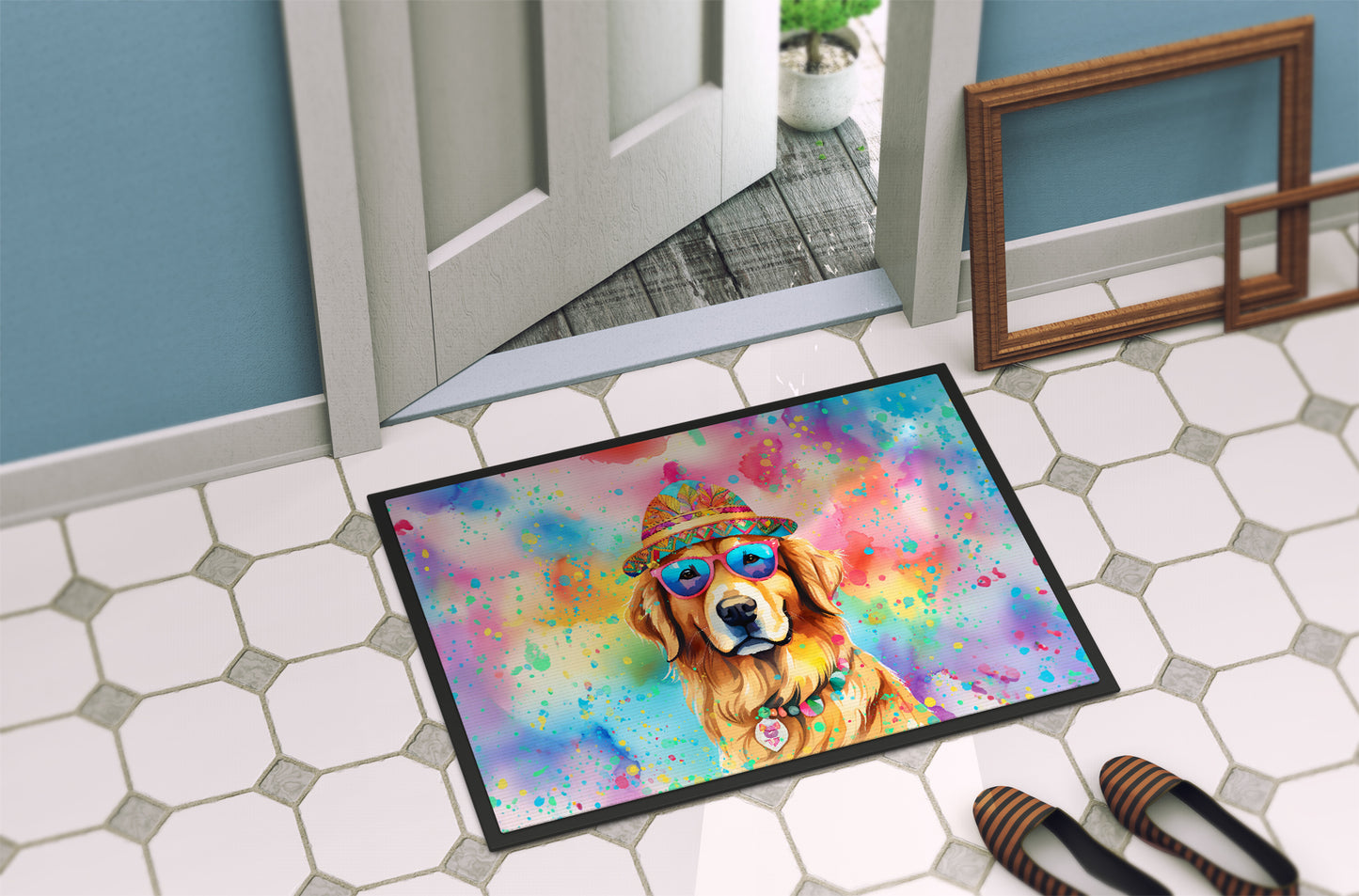 Golden Retriever Hippie Dawg Doormat