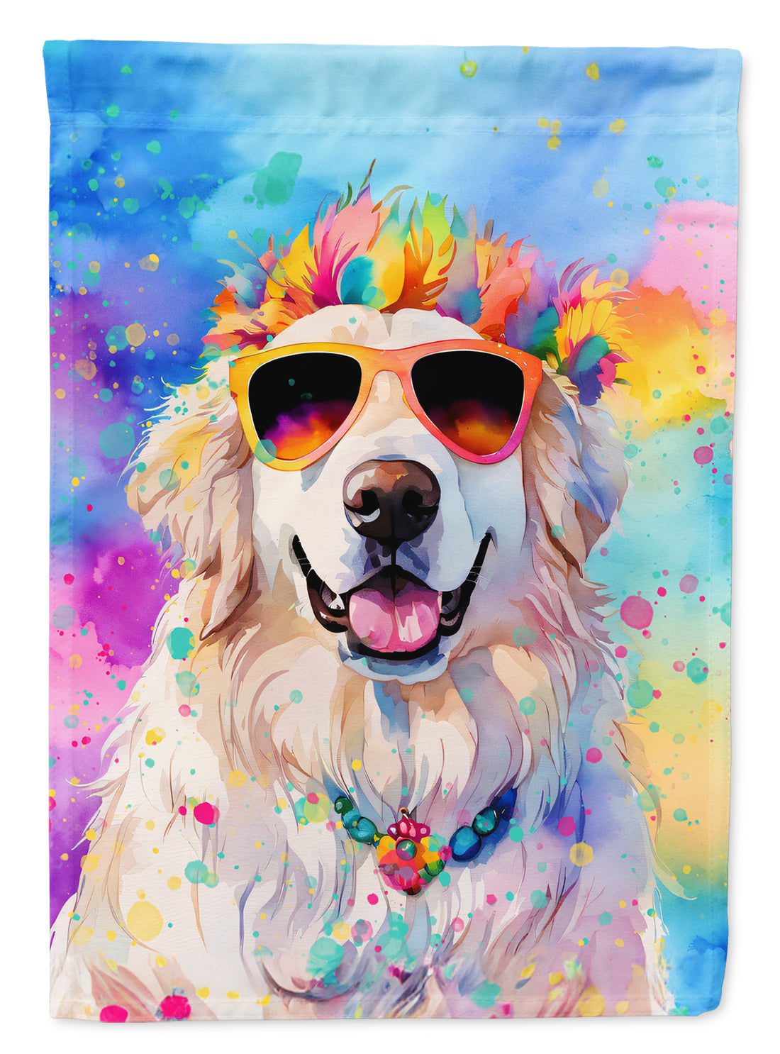 Buy this Great Pyrenees Hippie Dawg Garden Flag