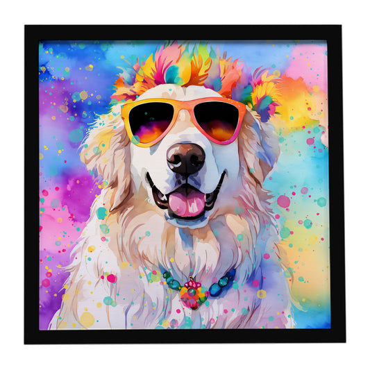 Buy this Great Pyrenees Hippie Dawg Framed Metal Print