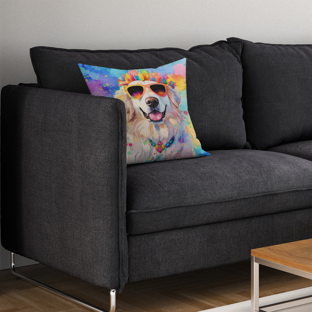 Great Pyrenees Hippie Dawg Throw Pillow