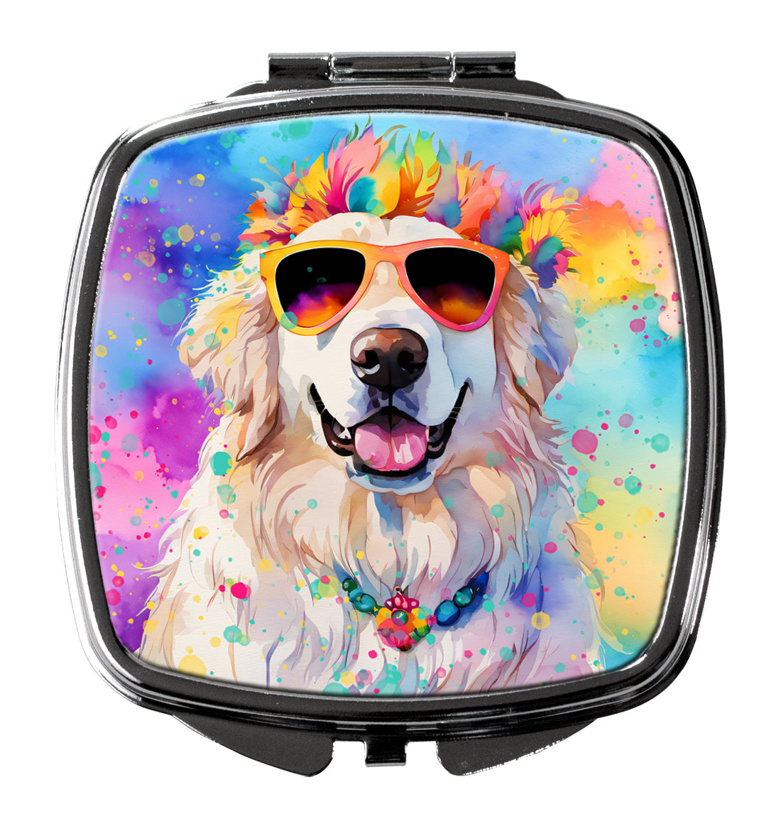 Buy this Great Pyrenees Hippie Dawg Compact Mirror