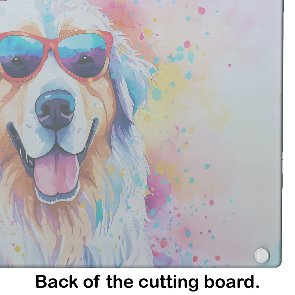 Great Pyrenees Hippie Dawg Glass Cutting Board