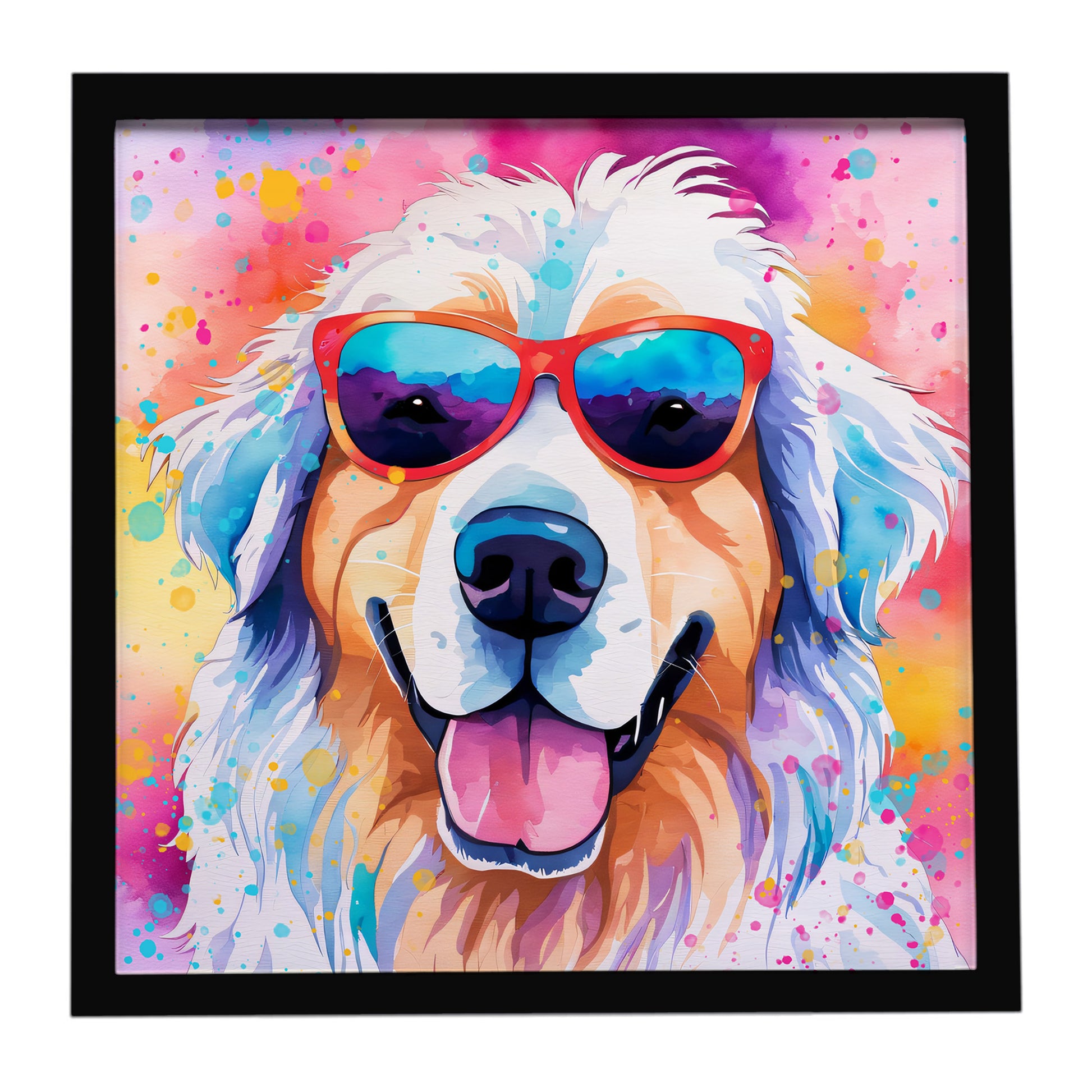Buy this Great Pyrenees Hippie Dawg Framed Metal Print