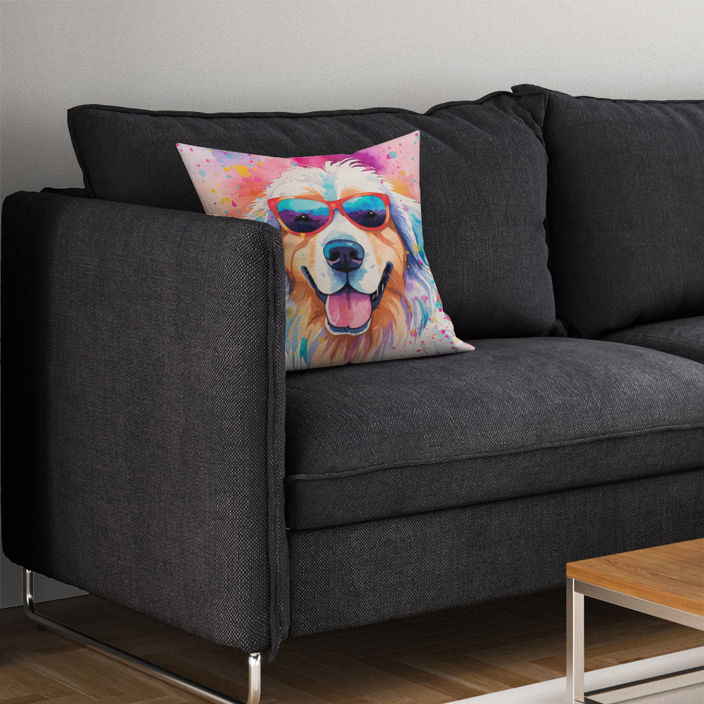 Great Pyrenees Hippie Dawg Throw Pillow