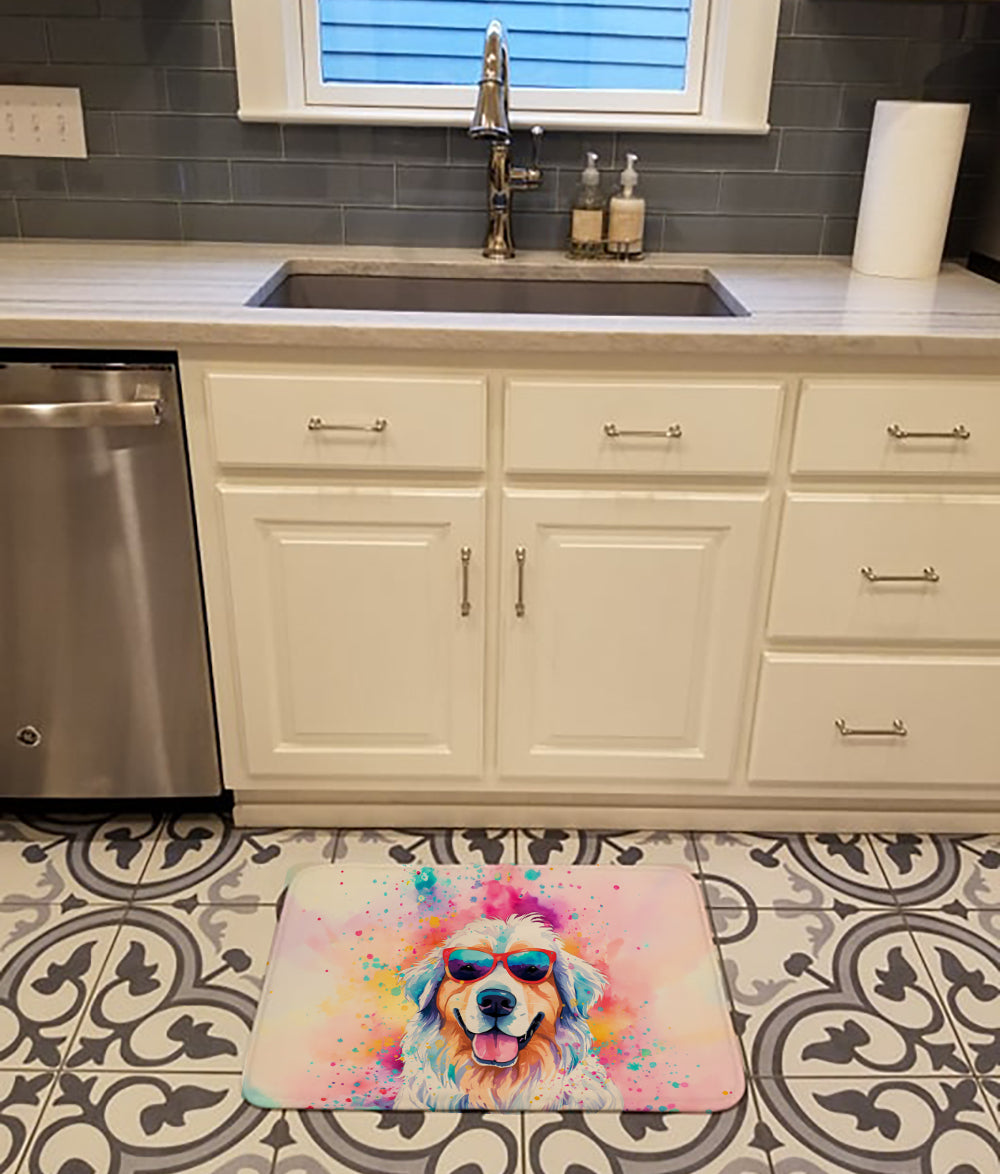 Great Pyrenees Hippie Dawg Memory Foam Kitchen Mat