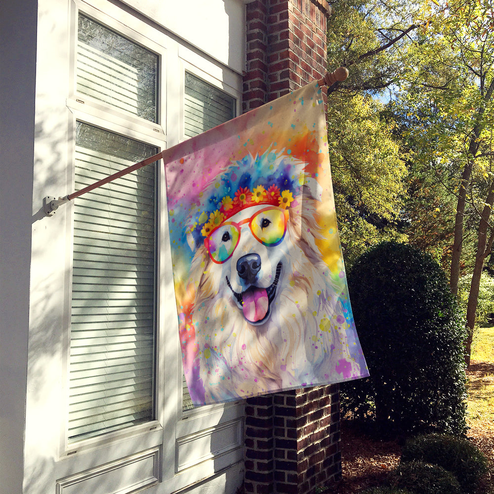 Great Pyrenees Hippie Dawg House Flag