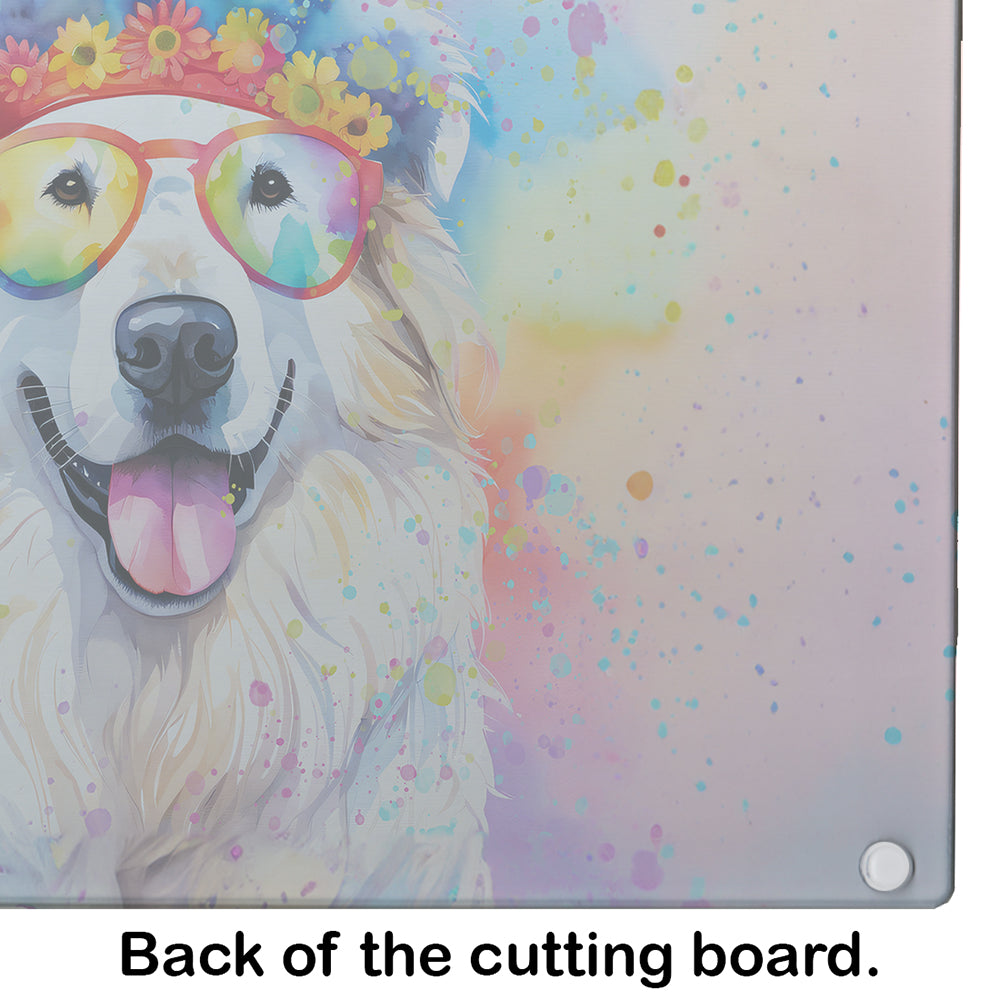 Great Pyrenees Hippie Dawg Glass Cutting Board