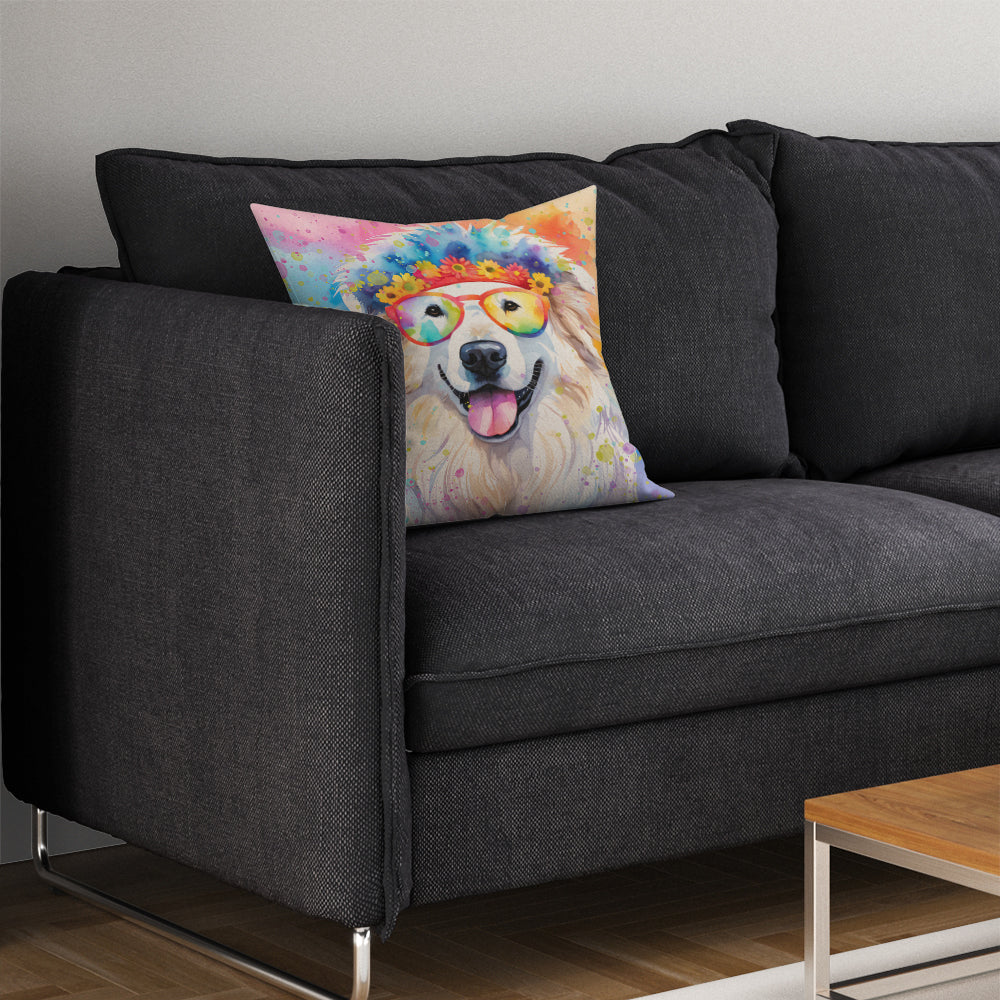 Great Pyrenees Hippie Dawg Throw Pillow