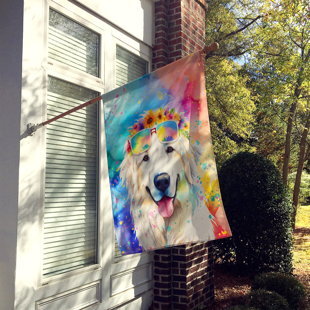 Great Pyrenees Hippie Dawg House Flag