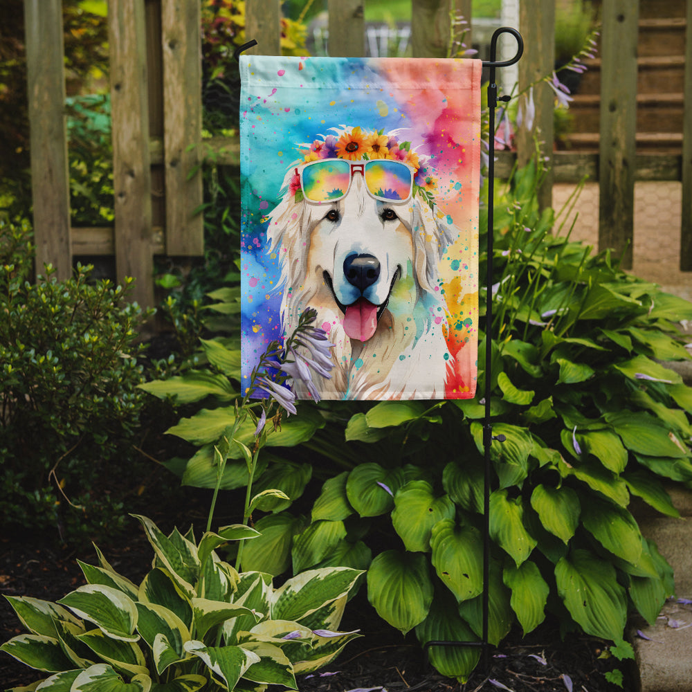 Great Pyrenees Hippie Dawg Garden Flag