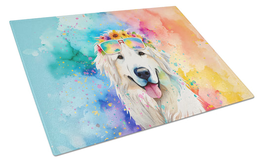 Buy this Great Pyrenees Hippie Dawg Glass Cutting Board