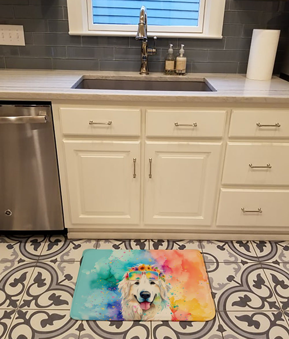 Great Pyrenees Hippie Dawg Memory Foam Kitchen Mat