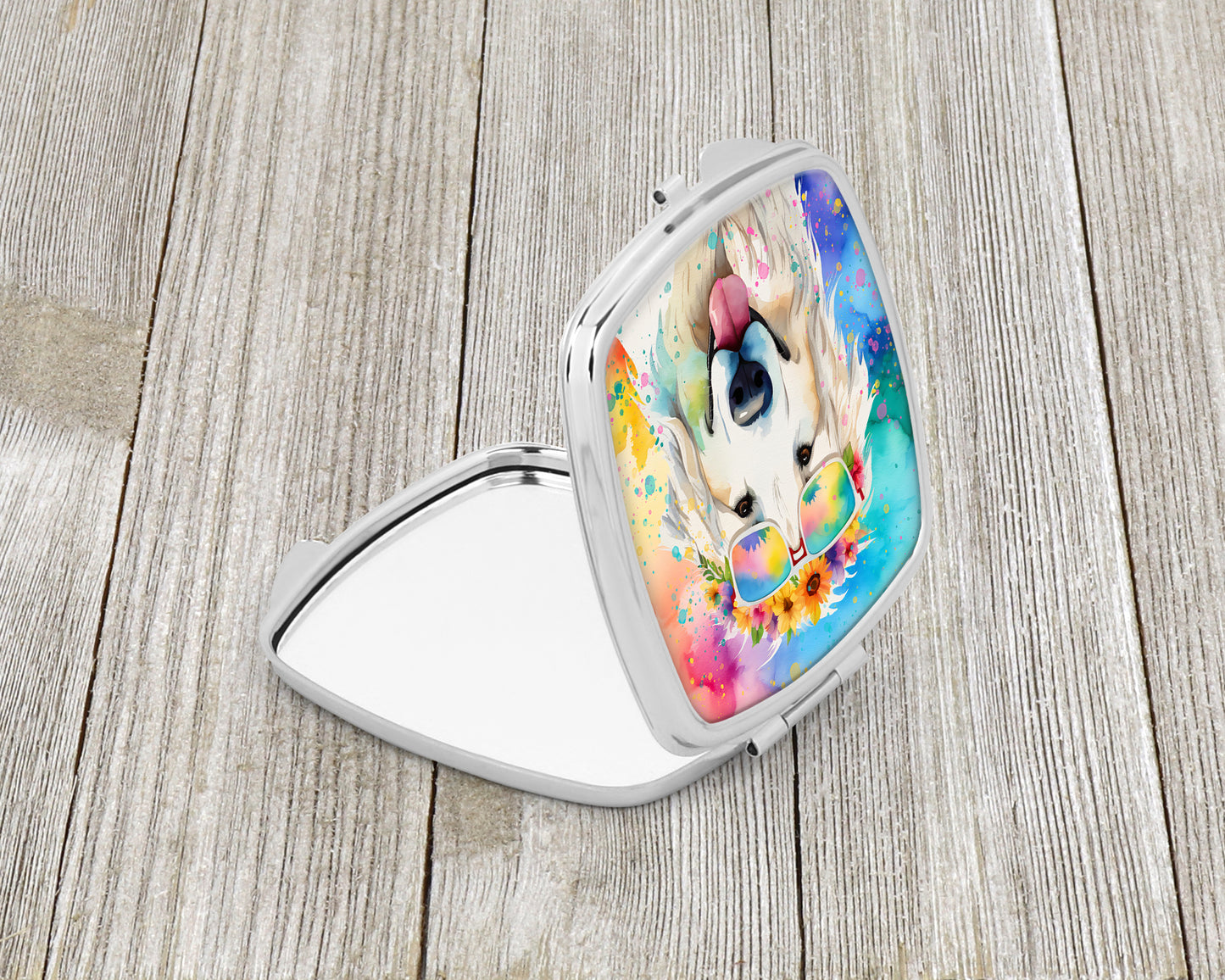 Great Pyrenees Hippie Dawg Compact Mirror