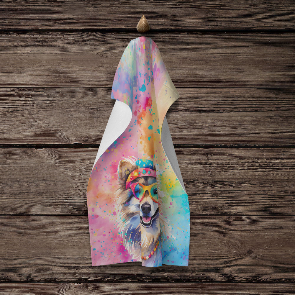 Keeshond Hippie Dawg Kitchen Towel