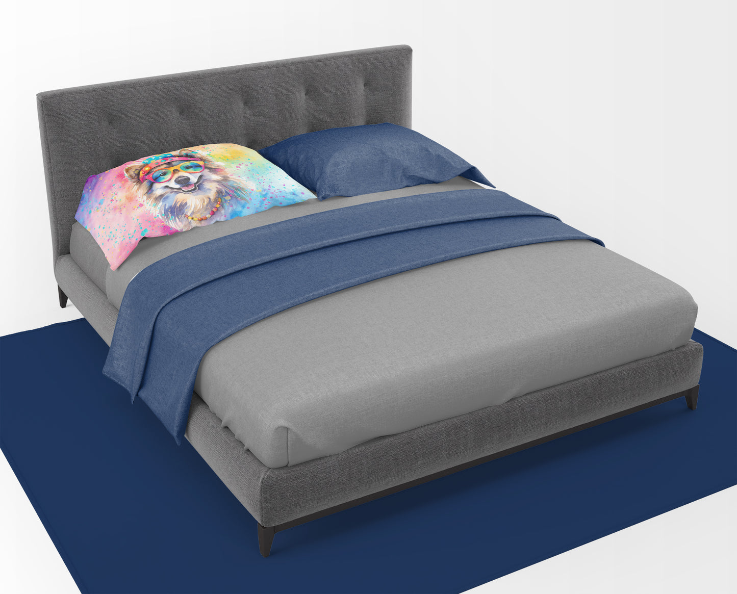 Keeshond Hippie Dawg Standard Pillowcase