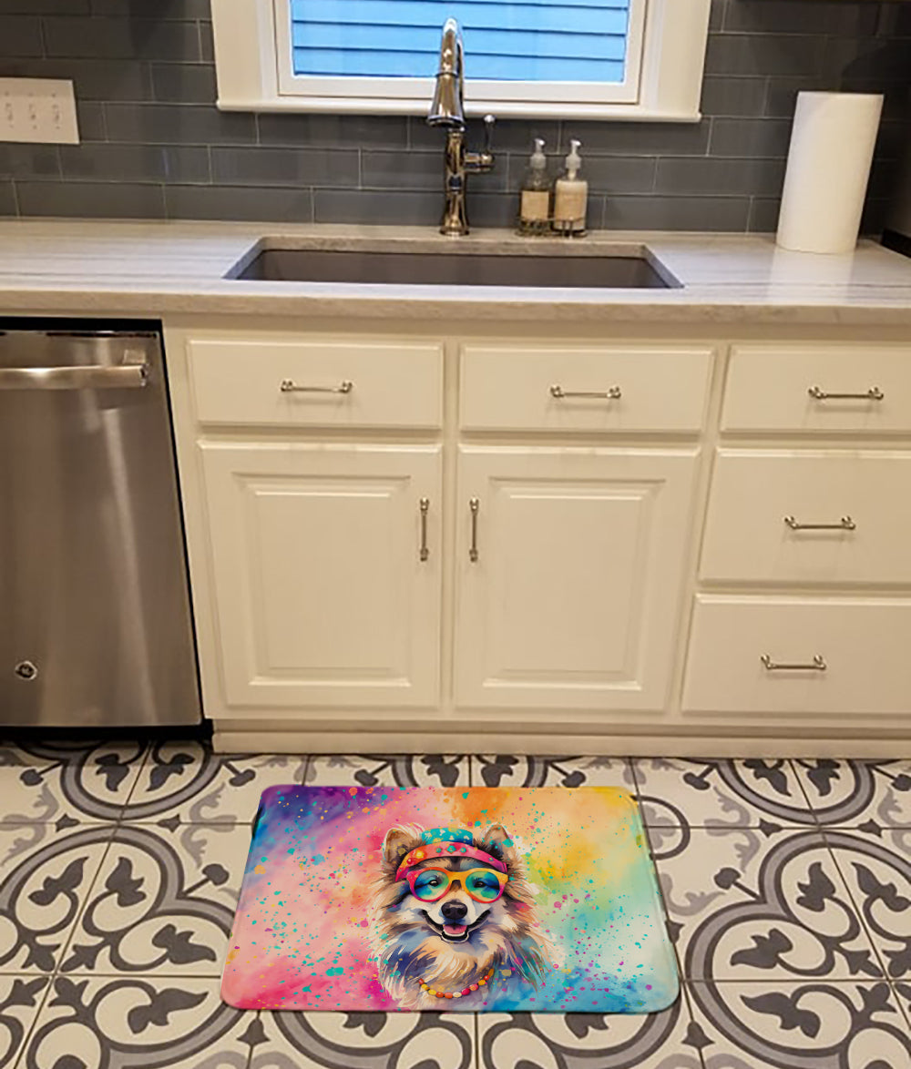 Keeshond Hippie Dawg Memory Foam Kitchen Mat