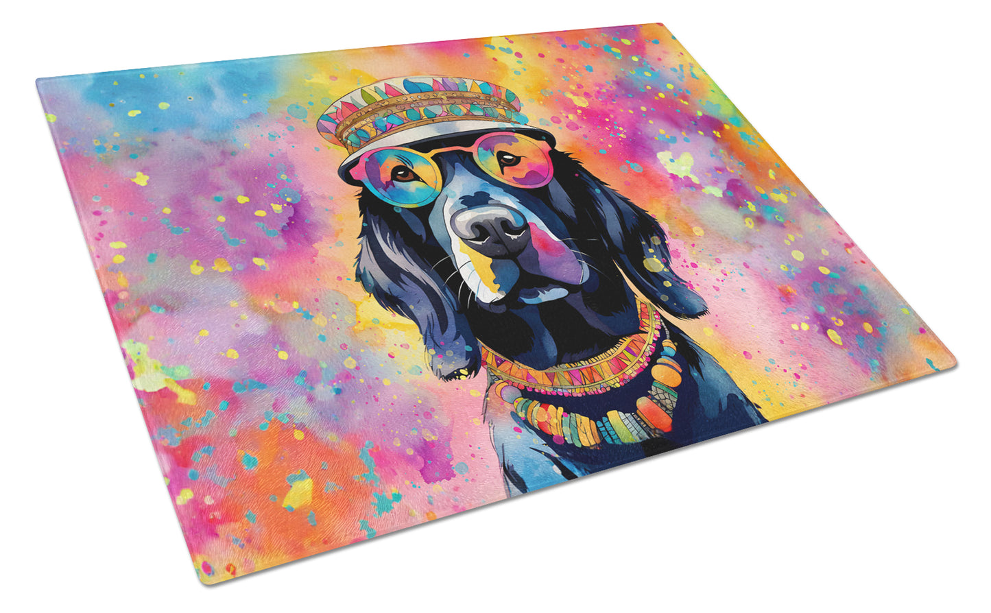 Buy this Black Labrador Hippie Dawg Glass Cutting Board