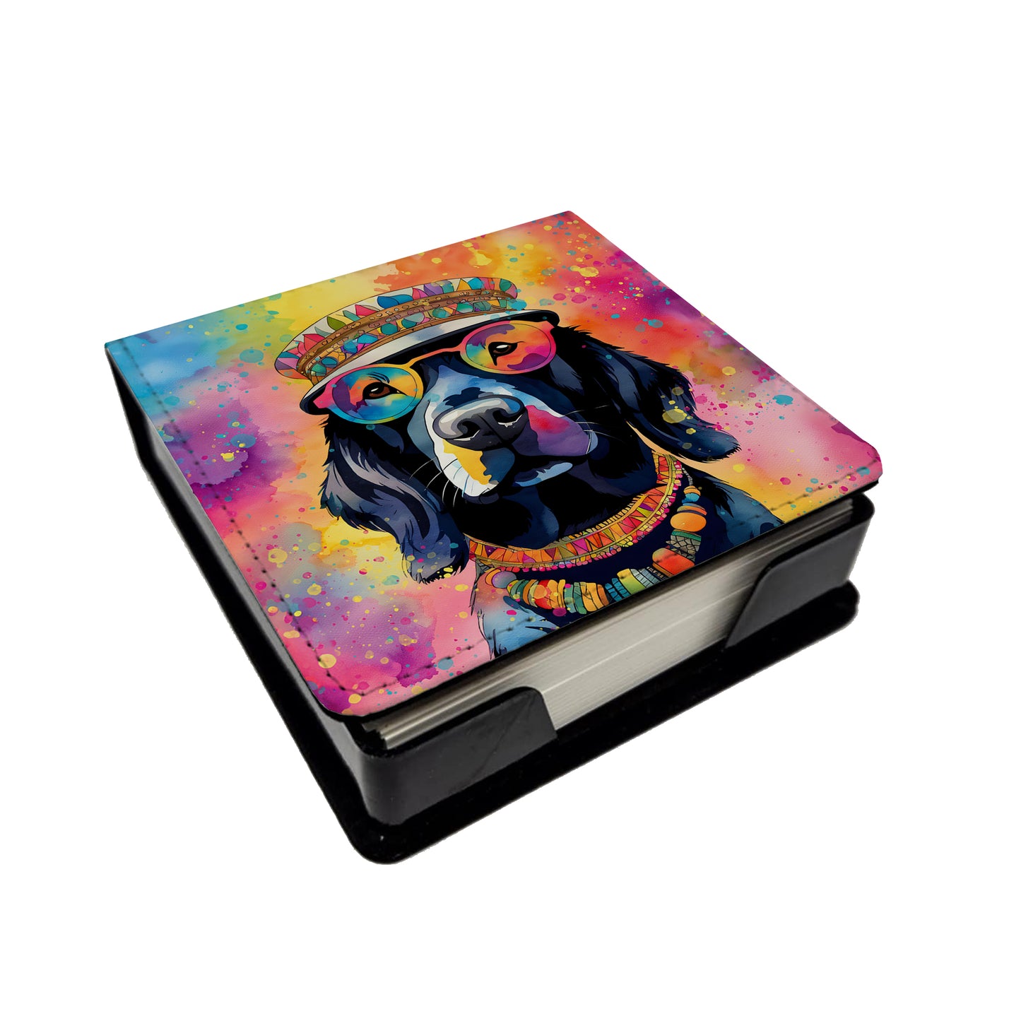 Buy this Black Labrador Hippie Dawg PU Leather Note Paper Holder