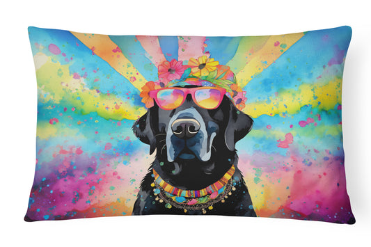 Buy this Black Labrador Hippie Dawg Throw Pillow