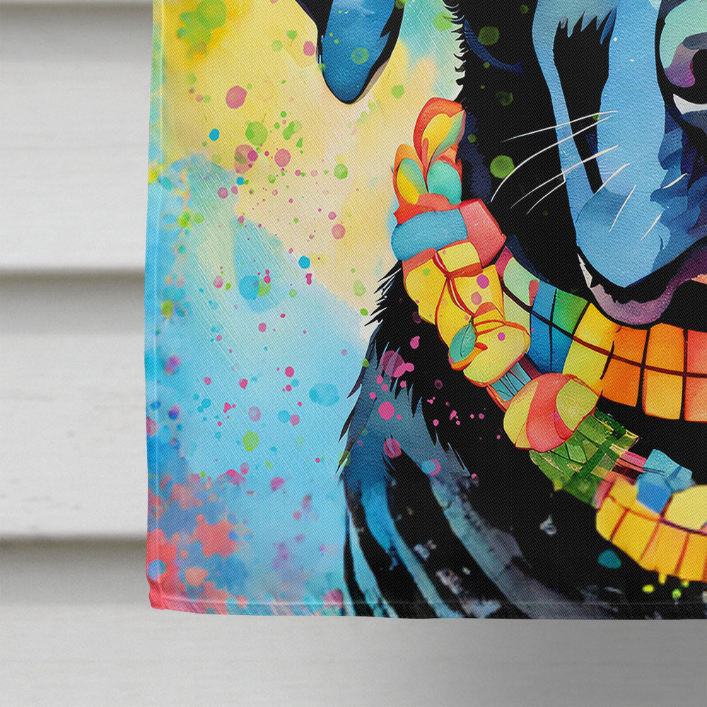 Black Labrador Hippie Dawg House Flag