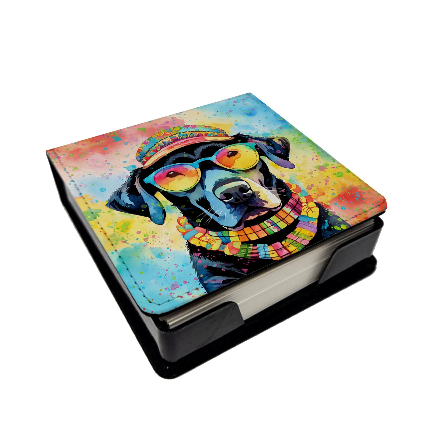 Buy this Black Labrador Hippie Dawg PU Leather Note Paper Holder