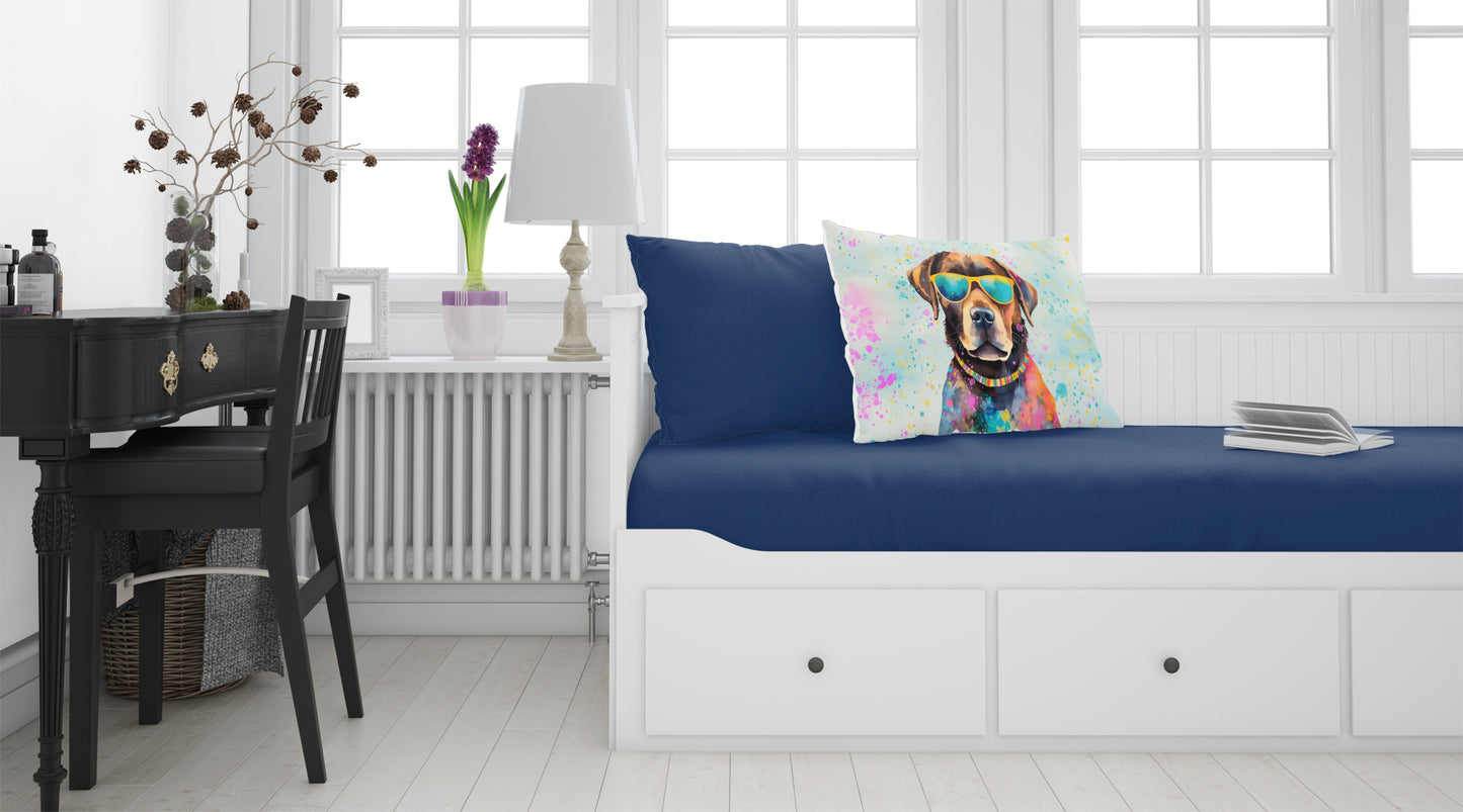 Chocolate Labrador Hippie Dawg Standard Pillowcase