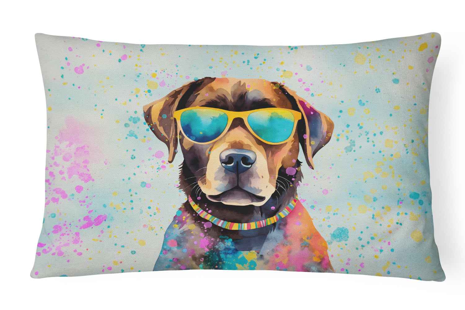 Buy this Chocolate Labrador Hippie Dawg Throw Pillow