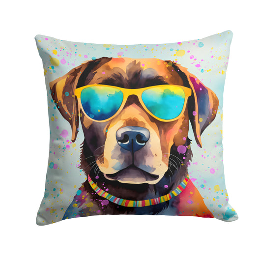 Buy this Chocolate Labrador Hippie Dawg Throw Pillow