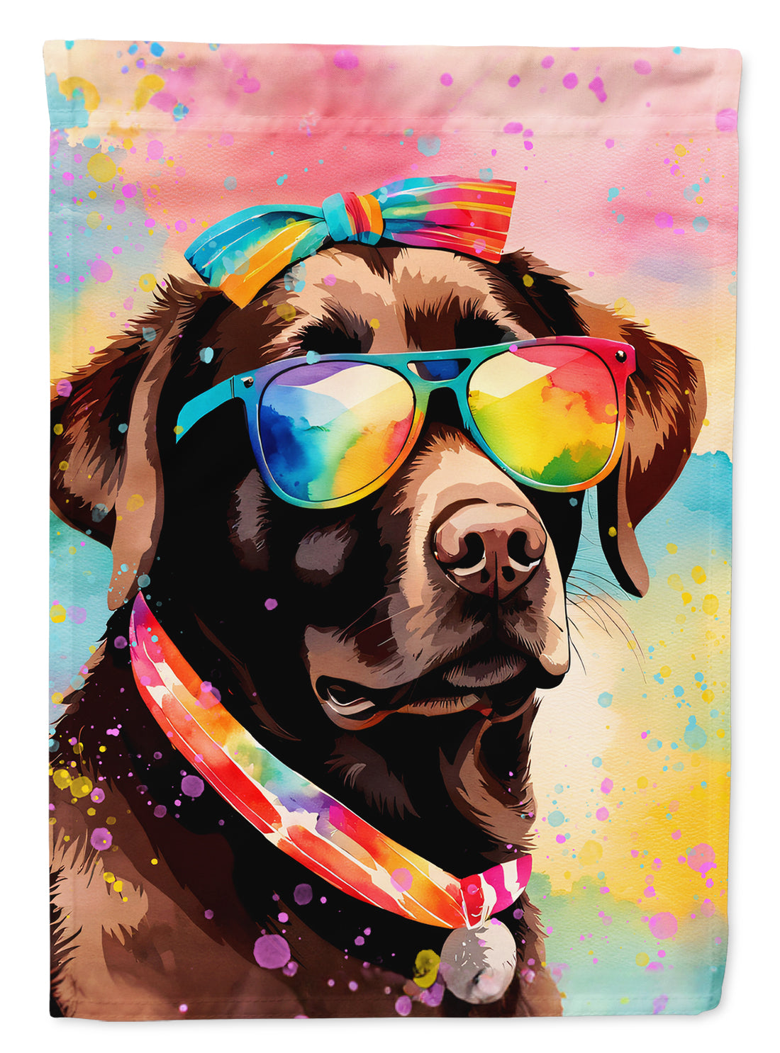 Buy this Chocolate Labrador Hippie Dawg Garden Flag